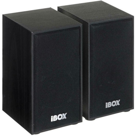 iBox IGLSP1 Ηχεία Υπολογιστή 2.0 με Ισχύ 10W σε Μαύρο Χρώμα