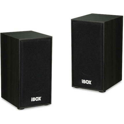 iBox IGLSP1 Ηχεία Υπολογιστή 2.0 με Ισχύ 10W σε Μαύρο Χρώμα