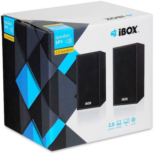 iBox IGLSP1 Ηχεία Υπολογιστή 2.0 με Ισχύ 10W σε Μαύρο Χρώμα