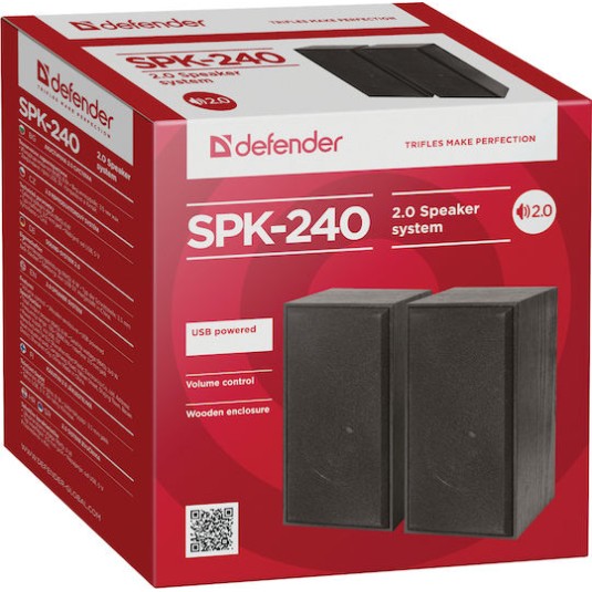 Defender SPK 240 Ηχεία Υπολογιστή 2.0 με Ισχύ 6W σε Μαύρο Χρώμα