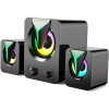 Esperanza EGS107 Ηχεία Υπολογιστή 2.1 με RGB Φωτισμό και Ισχύ 5W Μαύρα