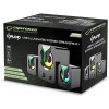Esperanza EGS107 Ηχεία Υπολογιστή 2.1 με RGB Φωτισμό και Ισχύ 5W Μαύρα