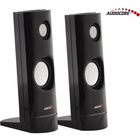 Audiocore Audiocore AC860 Ηχεία Υπολογιστή 2.0 με Ισχύ 8W σε Μαύρο Χρώμα