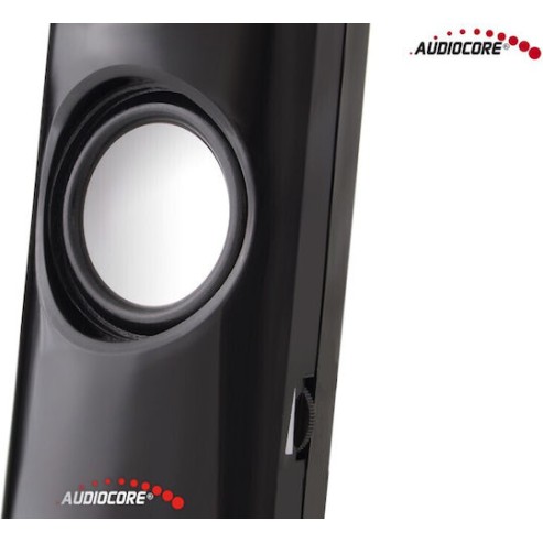 Audiocore Audiocore AC860 Ηχεία Υπολογιστή 2.0 με Ισχύ 8W σε Μαύρο Χρώμα