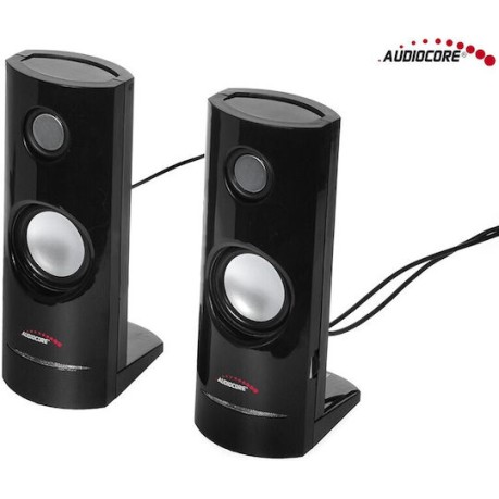 Audiocore Audiocore AC860 Ηχεία Υπολογιστή 2.0 με Ισχύ 8W σε Μαύρο Χρώμα