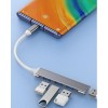 Vakoss Hub 4 Θυρών USB 2.0 με σύνδεση USB-C Ασημί