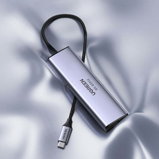 Ugreen CM511 USB-C Docking Station με HDMI 4K PD Γκρι