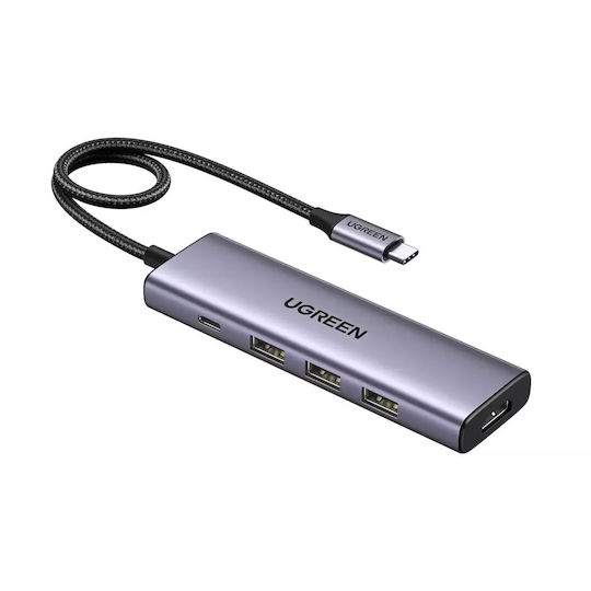 Ugreen CM511 USB-C Docking Station με HDMI 4K PD Γκρι