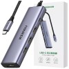 Ugreen CM511 USB-C Docking Station με HDMI 4K PD Γκρι