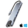 Media-Tech USB-C Docking Station με HDMI 4K PD Ethernet Γκρι (MT5046)