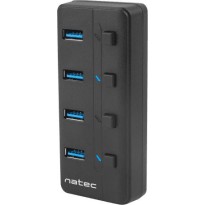 Natec Mantis Hub 4 Θυρών USB 3.0 με σύνδεση USB-A