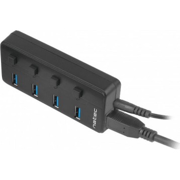 Natec Mantis Hub 4 Θυρών USB 3.0 με σύνδεση USB-A