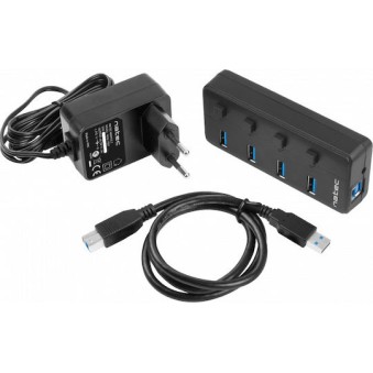 Natec Mantis Hub 4 Θυρών USB 3.0 με σύνδεση USB-A