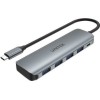 Unitek uHUB P5+ Hub 5 Θυρών USB 3.2 με σύνδεση USB-C Γκρι