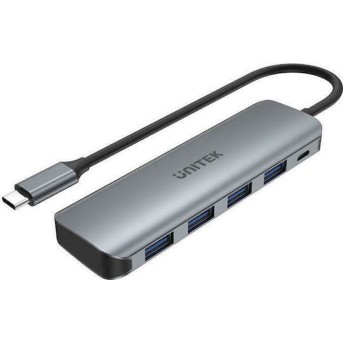 Unitek uHUB P5+ Hub 5 Θυρών USB 3.2 με σύνδεση USB-C Γκρι