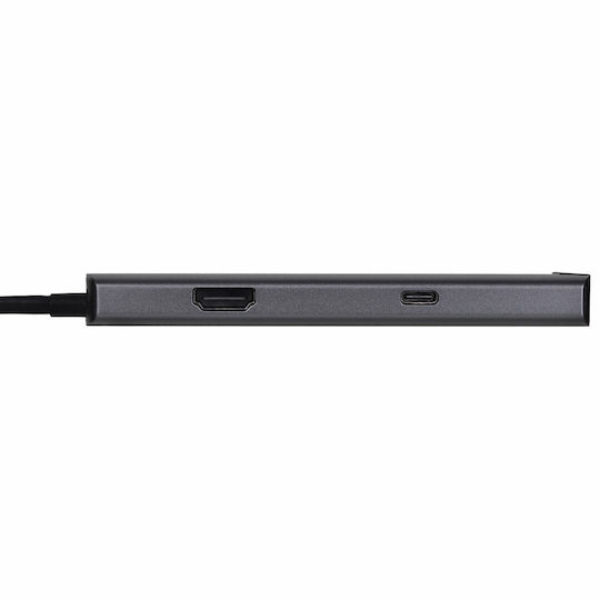 Unitek USB-C / USB-A Docking Station με 4K PD Ethernet Γκρι (H1112F)