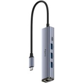 Cudy Hub 5 Θυρών USB 3.0 με σύνδεση USB-C Γκρι