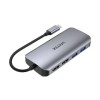 Unitek USB-C Docking Station με HDMI 4K PD Ethernet και σύνδεση 2 Οθονών Ασημί (D1122A01)