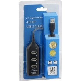 Esperanza EA116 Hub 4 Θυρών USB 2.0 με σύνδεση USB-A