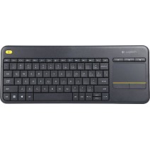Logitech K400 Plus Ασύρματο Πληκτρολόγιο με Touchpad Αγγλικό US Μαύρο
