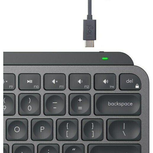 Logitech MX Keys Mini Ασύρματο Bluetooth Πληκτρολόγιο International English Γκρι