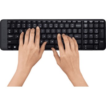 Logitech MK220 Ασύρματο Σετ Πληκτρολόγιο & Ποντίκι Αγγλικό US