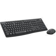 Logitech MK295 Silent Ασύρματο Σετ Πληκτρολόγιο & Ποντίκι Αγγλικό US Γκρι