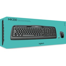 Logitech Wireless Combo MK330 Σετ Πληκτρολόγιο & Ποντίκι Αγγλικό US