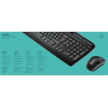 Logitech Wireless Combo MK330 Σετ Πληκτρολόγιο & Ποντίκι Αγγλικό US
