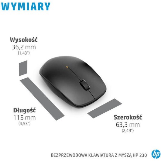 HP 230 Ασύρματο Σετ Πληκτρολόγιο & Ποντίκι Αγγλικό US