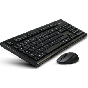 A4Tech Wireless Desktop Padless 7100n Σετ Πληκτρολόγιο & Ποντίκι Αγγλικό UK Λευκό