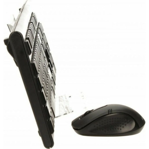 A4Tech Wireless Desktop Padless 7100n Σετ Πληκτρολόγιο & Ποντίκι Αγγλικό UK Λευκό