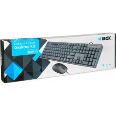 iBox Desktop KIT Pro Σετ Πληκτρολόγιο & Ποντίκι Αγγλικό US