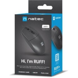 Natec Ruff Plus Ενσύρματο Ποντίκι Μαύρο
