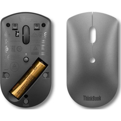 Lenovo ThinkBook Bluetooth Silent Mouse Ασύρματο Ποντίκι Grey