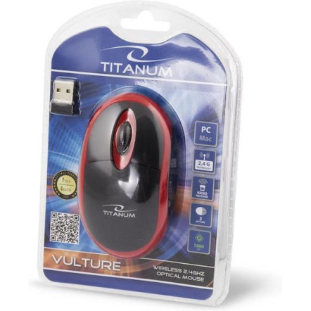 Esperanza Titanum 3D Vulture Ασύρματο Ποντίκι Κόκκινο