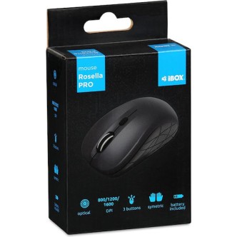 iBox i009W Rosella Ασύρματο Ποντίκι Μαύρο