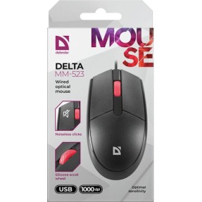 Defender Delta MM-523 Ενσύρματο Ποντίκι Μαύρο