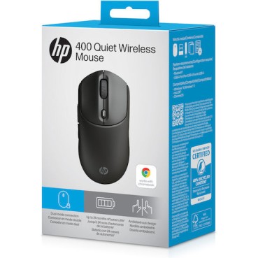 HP 400 Quiet Ασύρματο Bluetooth Ποντίκι Μαύρο