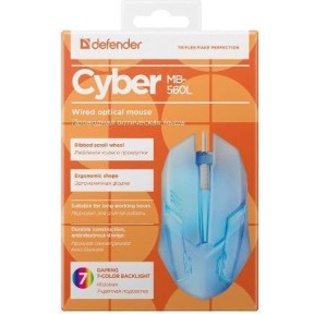 Defender Cyber MB-560L RGB Gaming Ποντίκι Λευκό