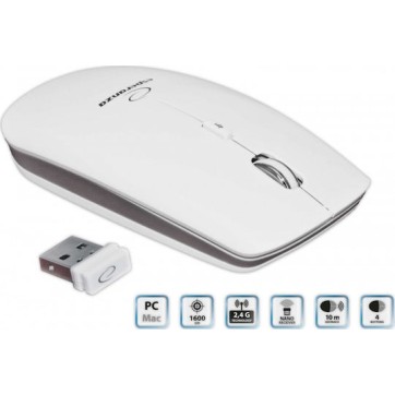 Esperanza EM120W Ασύρματο Mini Ποντίκι Λευκό