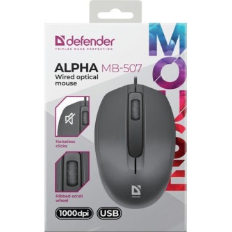 Defender Alpha MB-507 Ενσύρματο Ποντίκι Μαύρο