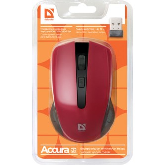 Defender Accura MM-935 Ασύρματο Ποντίκι Κόκκινο