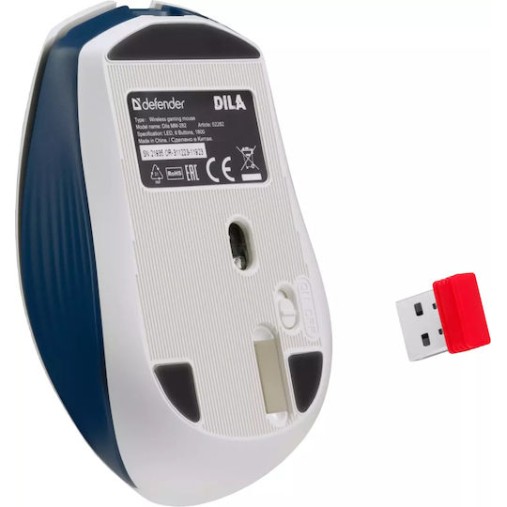 Defender Dila MM-282 Ασύρματο Gaming Ποντίκι Μαύρο