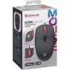 Defender Icon Mb-057 Black Ενσύρματο Ποντίκι Μαύρο