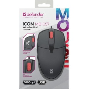 Defender Icon Mb-057 Black Ενσύρματο Ποντίκι Μαύρο