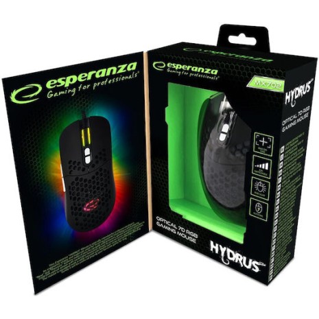 Esperanza EGM702 RGB Gaming Ποντίκι 7200 DPI Μαύρο