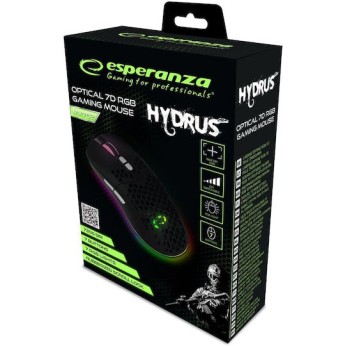 Esperanza EGM702 RGB Gaming Ποντίκι 7200 DPI Μαύρο
