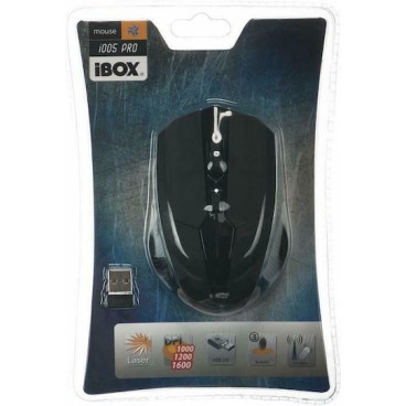 iBox i005 PRO Ασύρματο Ποντίκι Μαύρο