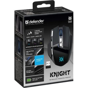 Defender GM-885 Ασύρματο Gaming Ποντίκι 3200 DPI Μαύρο